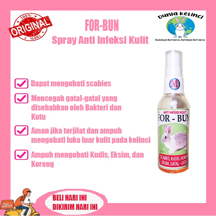 OBAT KULIT SCABIES FOR BUN KELINCI DEMODEX JAMUR KUTU LUKA INFEKSI DEMODEKS