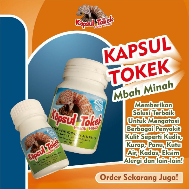 Kapsul Tokek obat kulit gatal panu kadas kurap dll