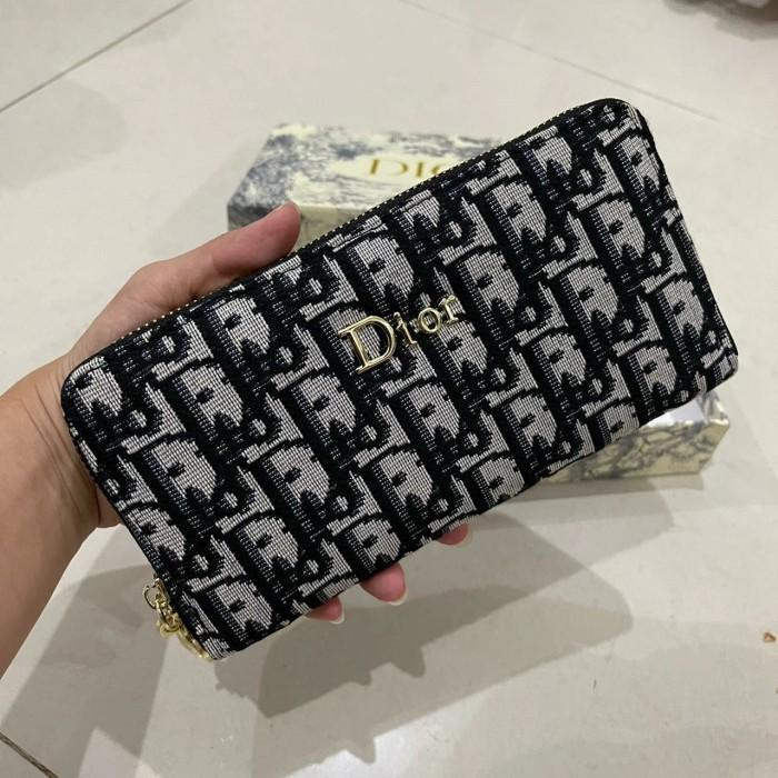 Dompet | Dompet Wanita Dior. Kanvas Sleting 1 Import Free Box