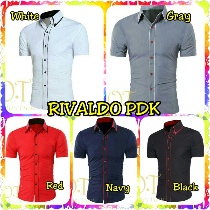 Kemeja Pria RIVALDO Lengan Pendek