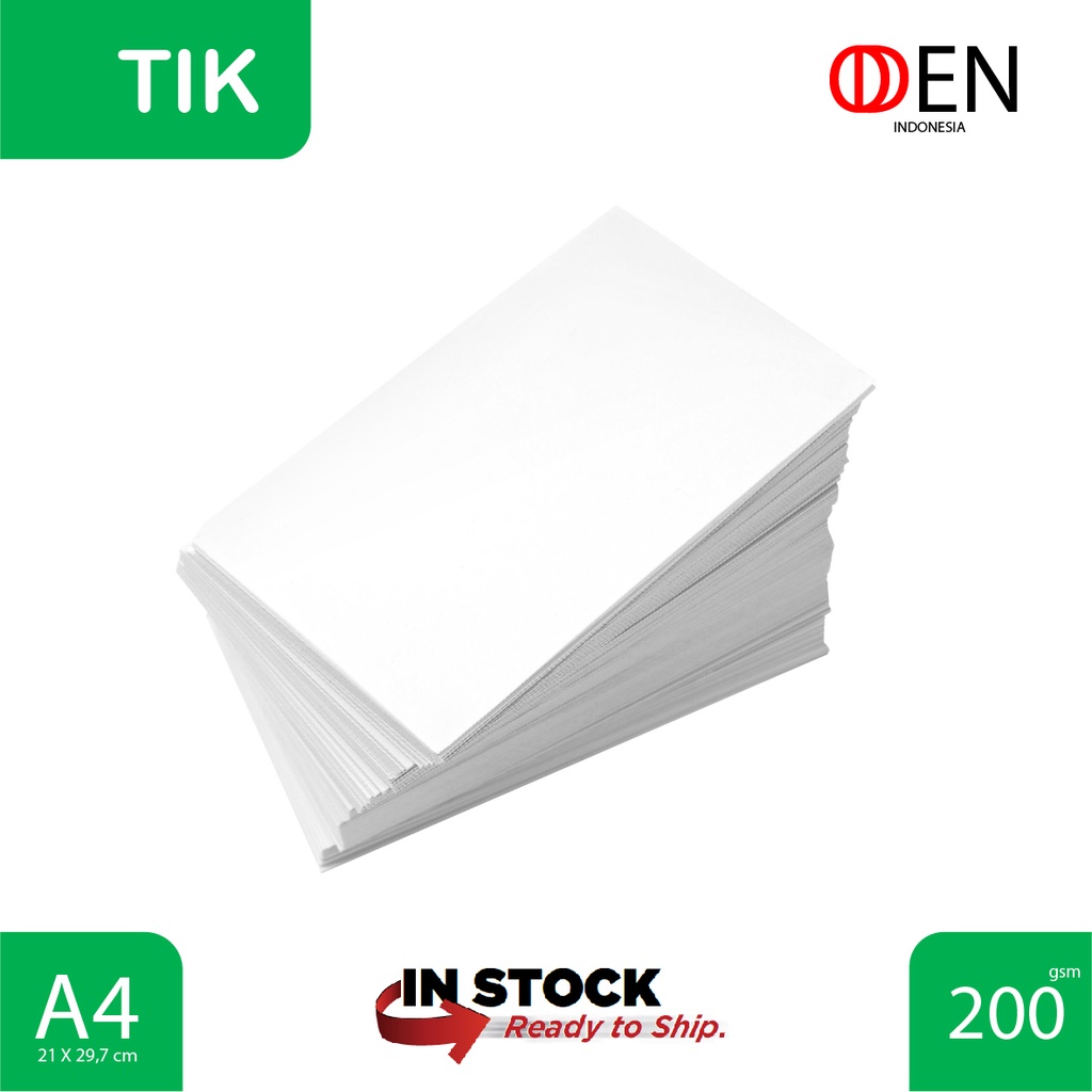 

Kertas TIK/BC/HVS 200 gsm A4