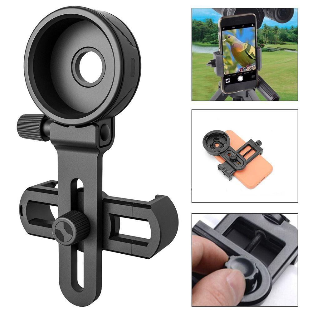 POPULAR Populer Telescope Phone Holder Hitam Universal Braket Teleskop Tahan Lama