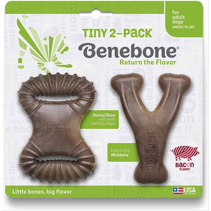 benebone real flavor wishbone dog chew toy