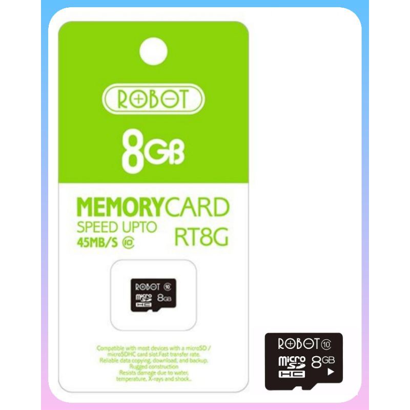 Micro SD Robot 8GB RT8G Class 10 - Memory Card MMC