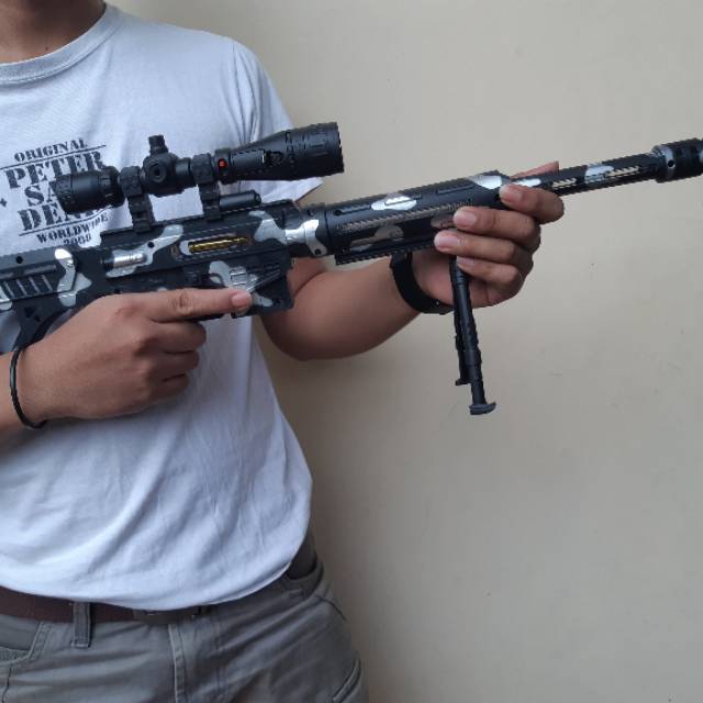 Mainan Senapan Sniper Laser Light &amp; Sound Tembak Tembakan Anak Edukasi