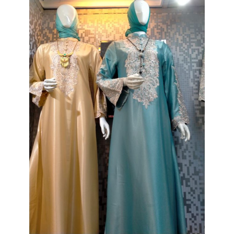 gamis kaftan kristal gamis satin kaftan satin busui gamis kaftan satin terbaru gamis kondangan