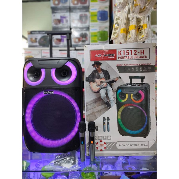 Speaker Bluetooth Portabel Advance 15 inci K1512-H