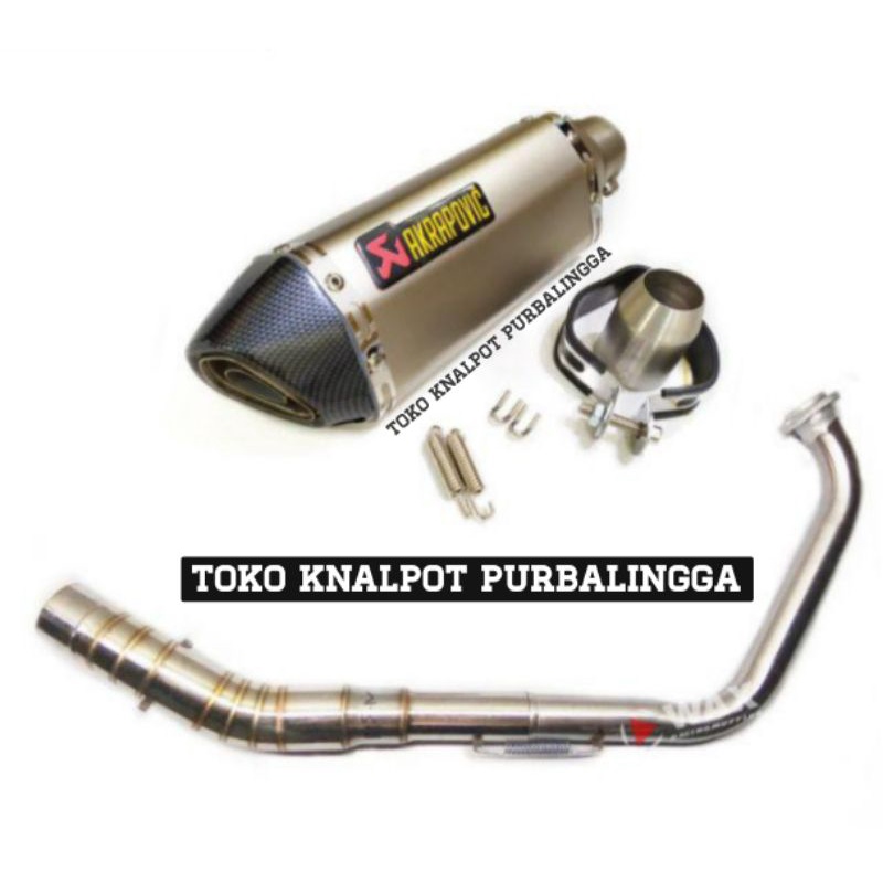 knalpot import Taiwan AKRAPOVIC LAYANG FULLSYSTEM VIXION R15 CBR 150 CB150 SONIC XABRE BYSON MX KING