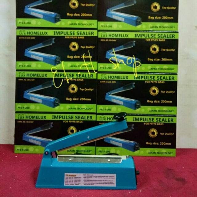 Impulse sealer 20cm homelux pfs200 /mesin press kantong/mesin press 20cm/pemotong plastik