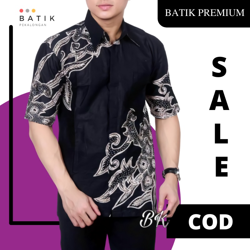 Batik Pria Lengan Pendek Pekalongan Premium
