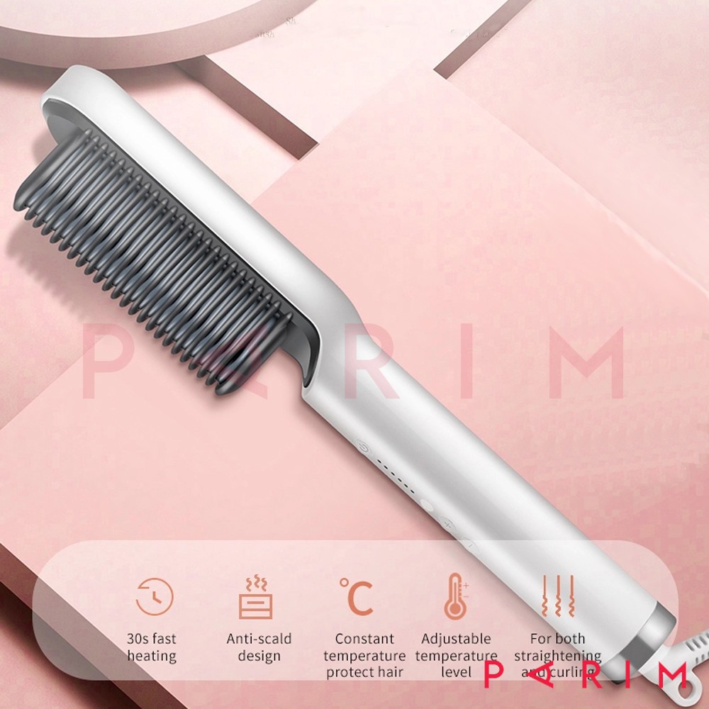 Catok Sisir Pelurus Rambut Hair Straightener Curler 2 in 1 catokan sisir listrik YK DESIGN YK-1621