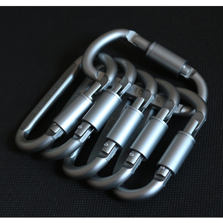 Carabiner Gantungan Tas Aluminium - Perak