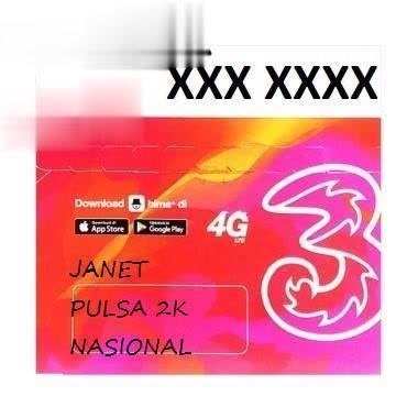 KARTU PERDANA / SP TRI / THREE / 3 PULSA 2K / 2RIBU / 2RB JANET / JAGOAN INTERNET II APRIADI AKSESOR