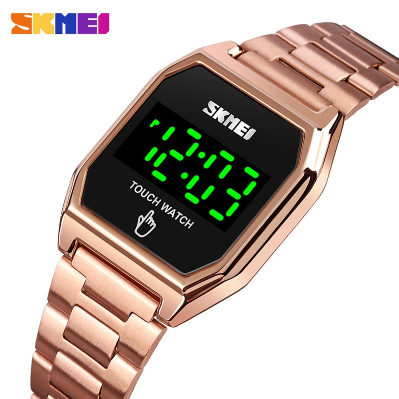 SKMEI 1679 Jam Tangan Wanita Digital Layar Sentuh Tali Stainless WATCHKITE WKOS