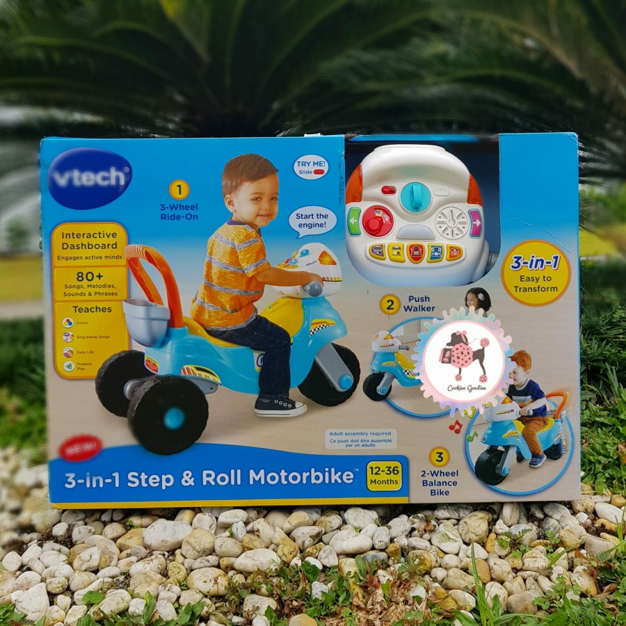 vtech in step and roll motorbike
