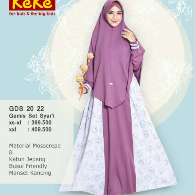 Terbaru  Keke Gamis Syari GDS 2022