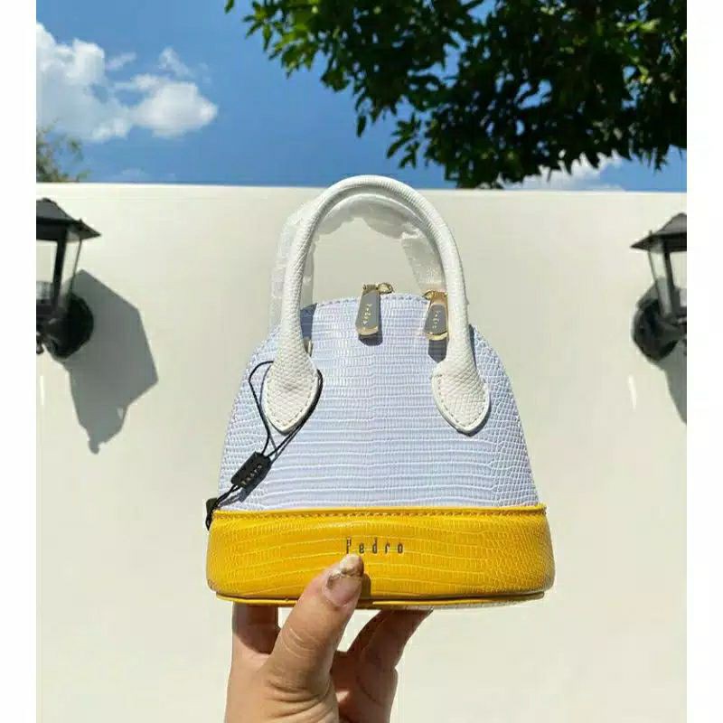 Pedro Mini Lizard Effect Top Handle Bag (restock)