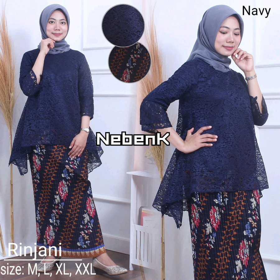 SETELAN KEBAYA RINJANI REAL PICK_ KEBAYA RINJANI/KEBAYA BROKAT/KEBAYA MODERN/BAJU WANITA/KEBAYA WANI