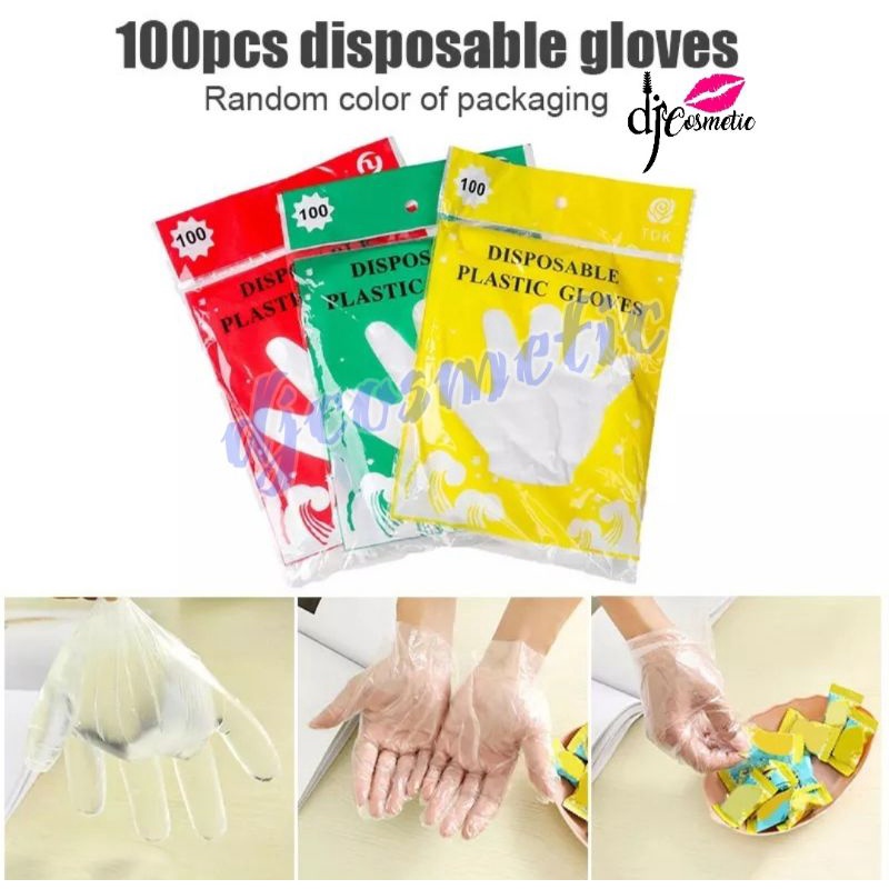 Sarung Tangan Plastik / Disposable Plastic Gloves Isi 100 pc