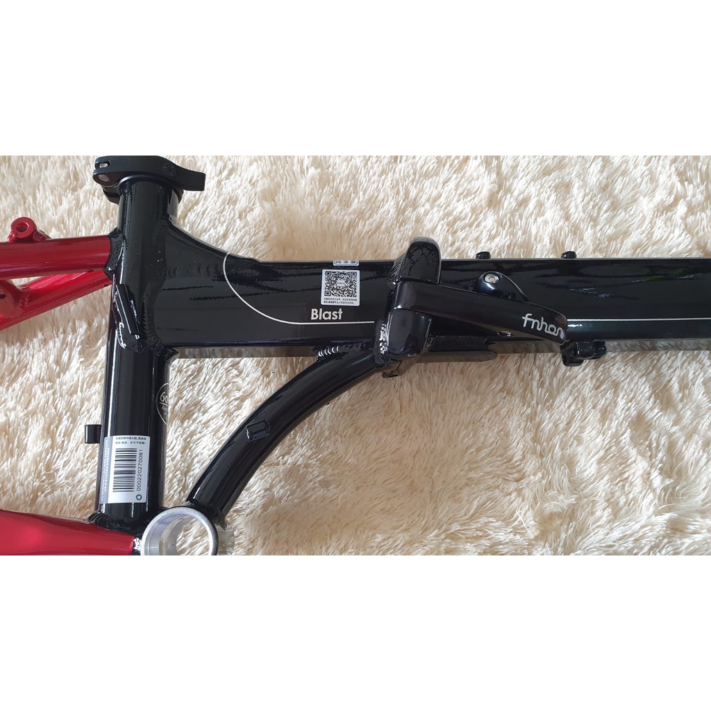 Frame Fnhon Blast + handlepost warna hitam merah black red 2 warna discbrake 20 22 inch