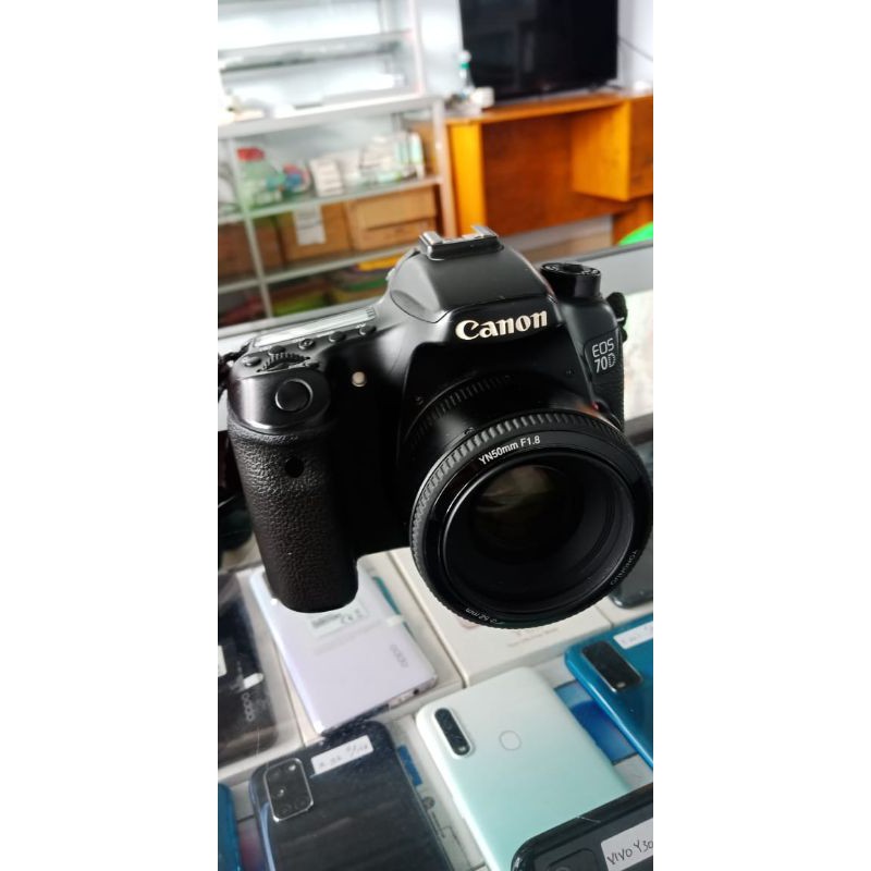 kamera dslr canon 70 d + yongnuo