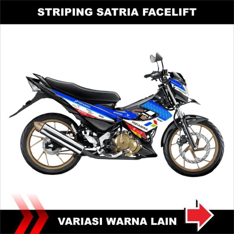 Striping Satria Fu FACELIFT Striping Sticker motor variasi Satria Fu Facelift Mandalika