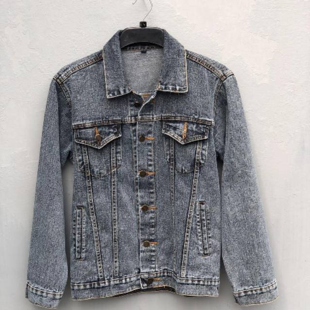 Denim jacket washing grey 14 oz
