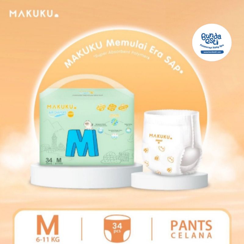 popok bayi makuku comfort  m34  popok lembut  popok anti gumpal popok anti bocor