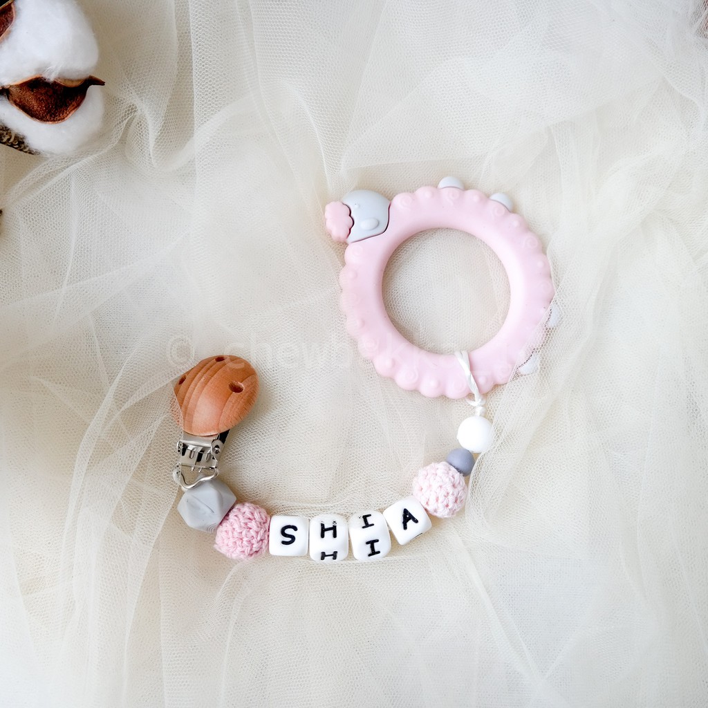 SILICONE BABY TEETHER LAMB RING