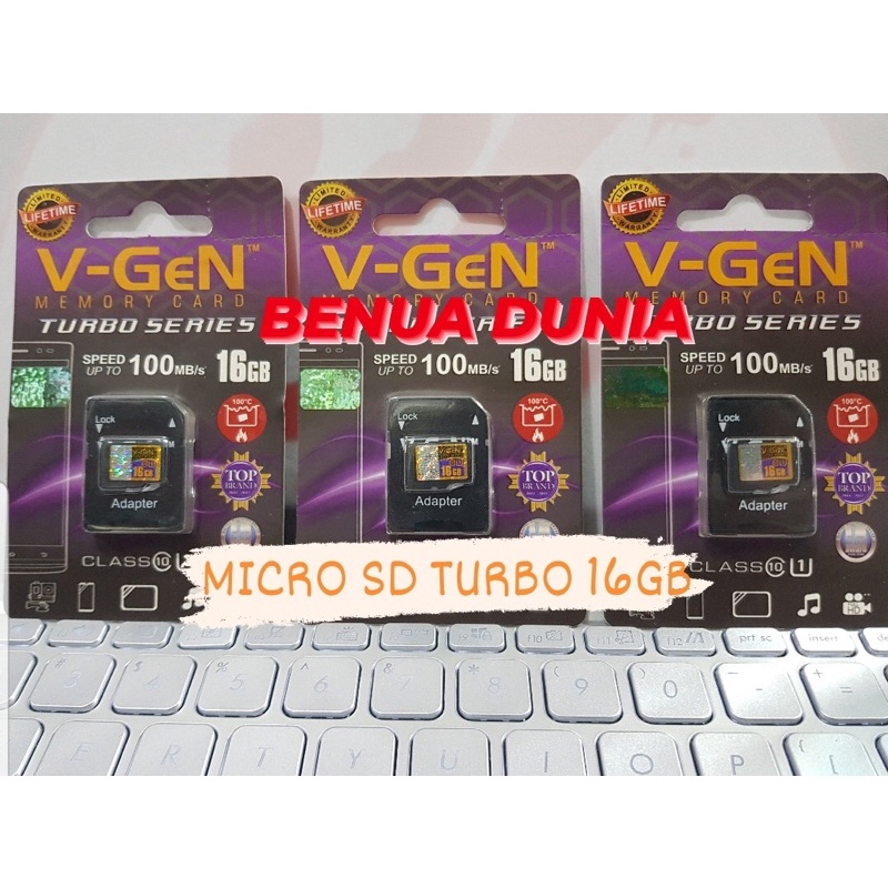 MICRO SD 8GB TURBO V-GEN + ADAPTER MEMORY V-GEN CLASS 10 8GB -BENUA DUNIA