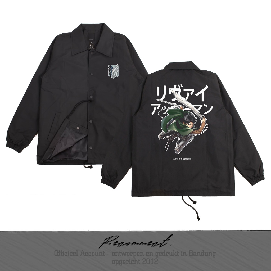 Reconnect Coach Jacket Attack on Titan Levi Ackmen - Unisex