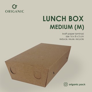 Lunch Box size "M" PAPER TRAY PAPER KERTAS COKLAT KRAFT