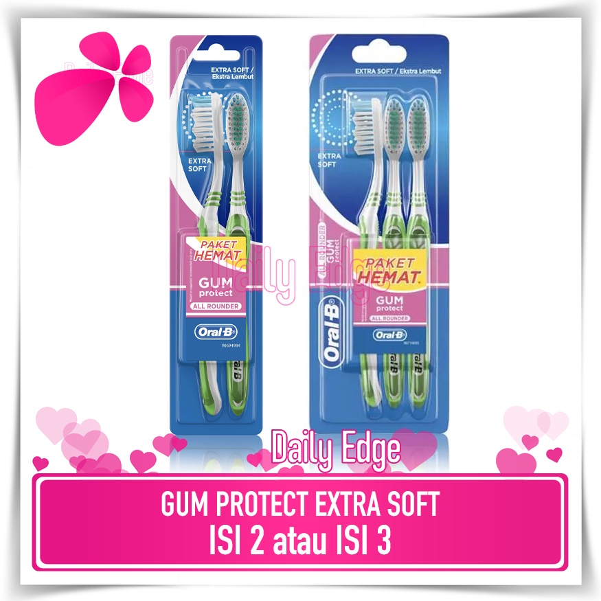 Jual Oral B Sikat Gigi Gum Protect All Rounder Isi 2 Atau Isi 3 ...