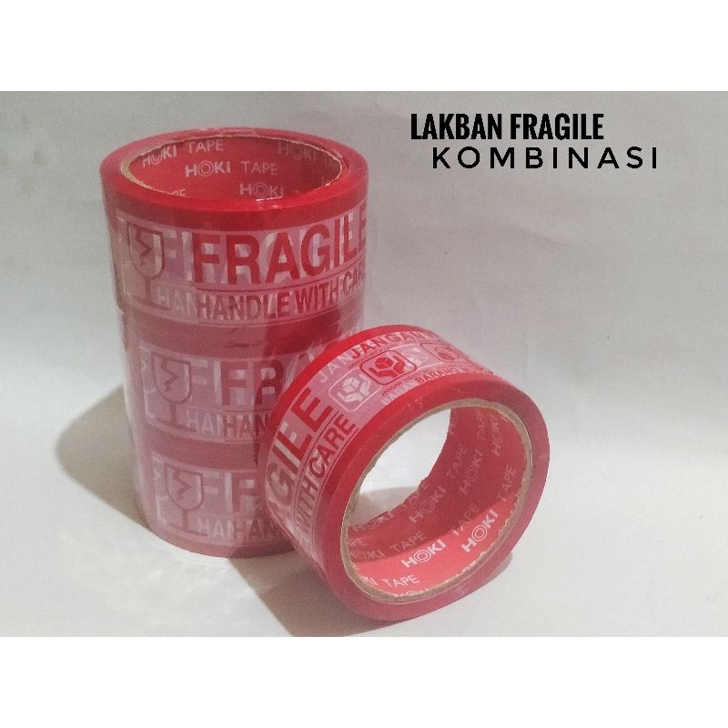 

Lakban Fragile Kombinasi Merah-Putih 48mm×72yard