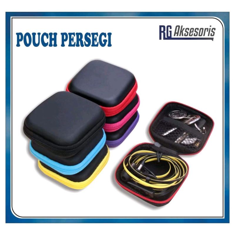 II2 Kotak Charger HP | Wadah Cas Hape | Tempat Cash Handphone Hedset Pouch Dompet Persegi Case Organizer Tempat Headset Koin Kunci Kotak Penyimpanan