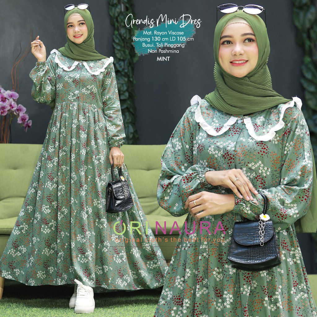 GRENDIS MINI DRESS// GAMIS MUSLIM WANITA ORI BY ORINAURA