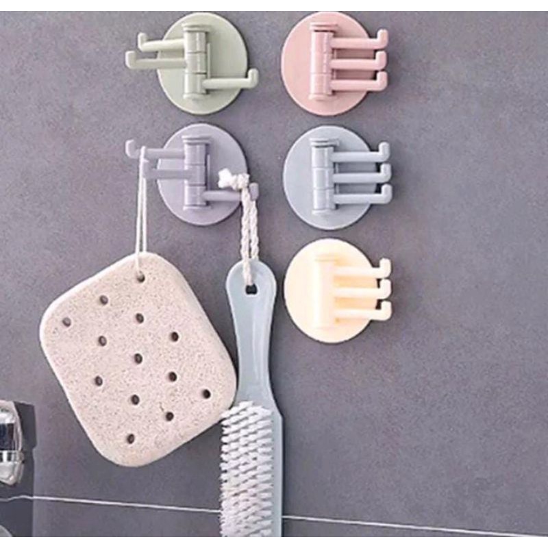 GANTUNGAN TEMPEL 3 KAIT / GANTUNGAN TEMPEL HOOK CABANG 3 / GANTUNGAN KAMAR MANDI DAPUR