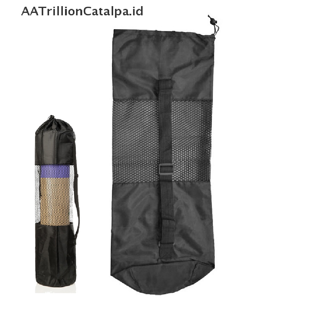 Aatrillioncatalpa Tas Mesh Nilon Portable Holder Matras Yogapilates Dengan Strap Adjustable