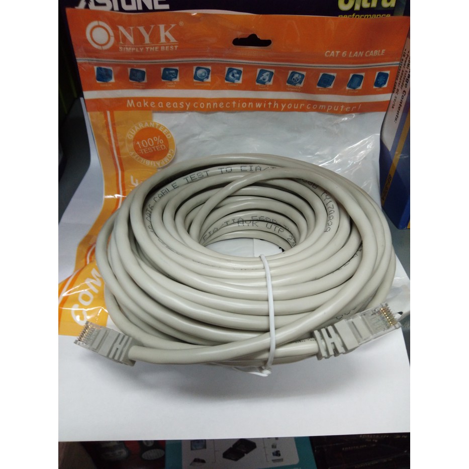 Nyk Kabel LAN 15 Meter Cat6 / Kabel Jaringan 15meter cat6