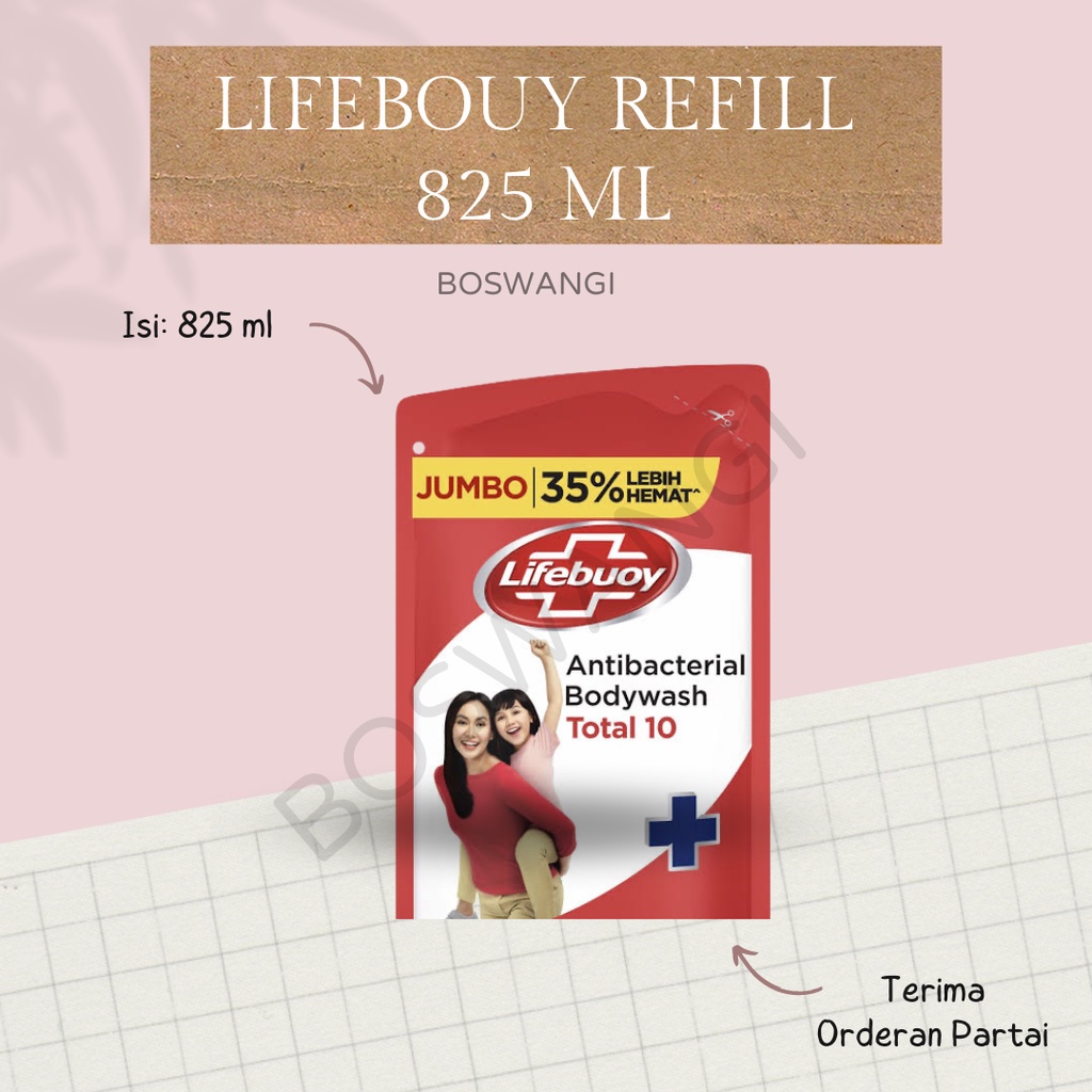 SABUN MANDI CAIR REFILL LIFEBOUY / SABUN LIFEBOUY CAIR 825 ML / LIFEBOUY 825ML / LIFEBOUY 825 ML / S