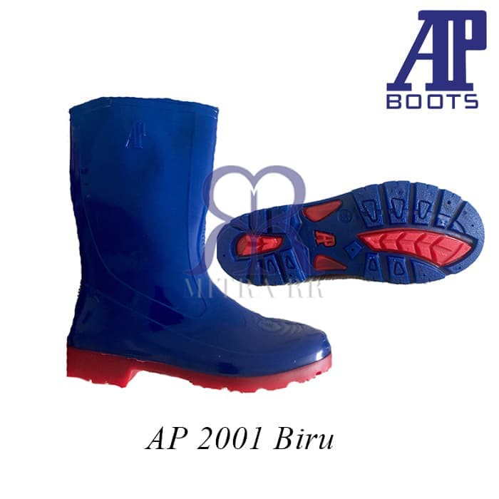 AP Boots 2001 / 2013 Biru Merah Sepatu Boot Anak Sekolah Tanggung Outbound Unisex Kids