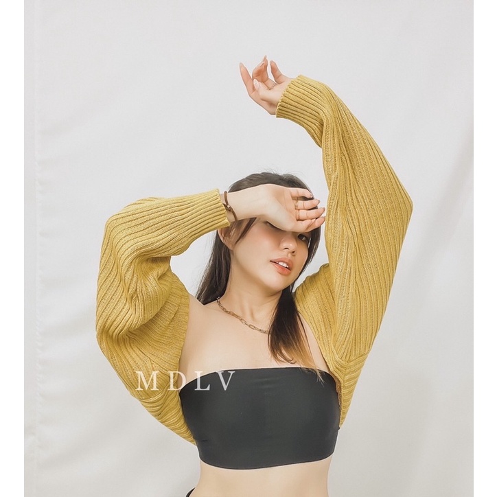 MDLV ~ Outer Futari Rajut Outer Bolero Rajut Women Crop knit Outer Crop Outer Rajut Lengan Panjang Outer Viral Fashion wanita