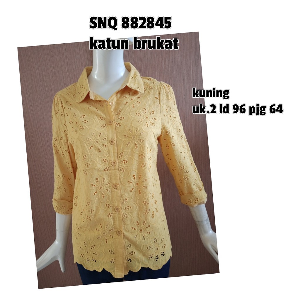 Blouse Wanita Import  SNQ 882845, Katun Brukat
