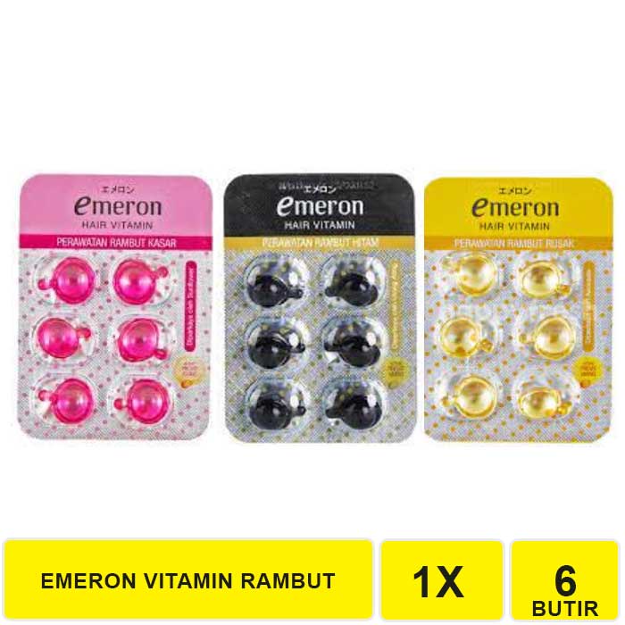 EMERON VITAMIN RAMBUT ISI 6 BUTIR / HAIR VITAMIN BLISTER ISI 6 BUTIR