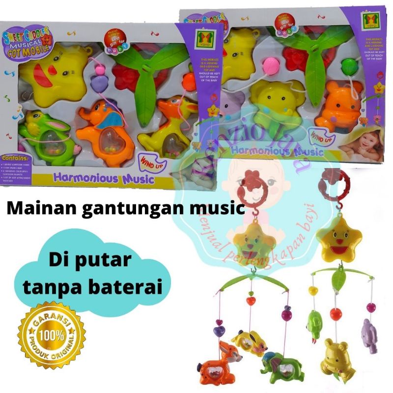 mainan bayi gantungan music putar