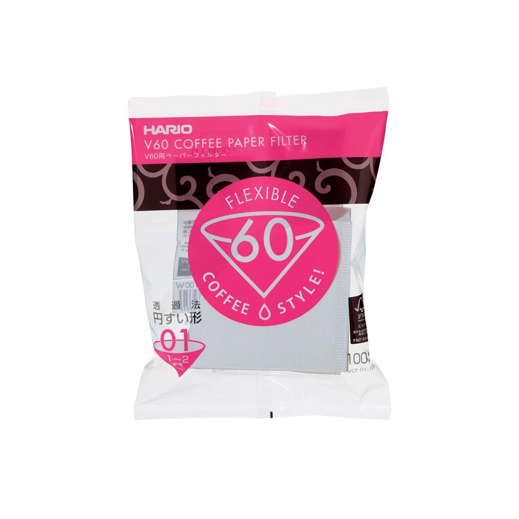 

HARIO FILTER COFFEE JAPAN V60 COFFEE FILTER PAPER WHITE ISI 100 WARNA PUTIH AUREE COFFEE ROASTER