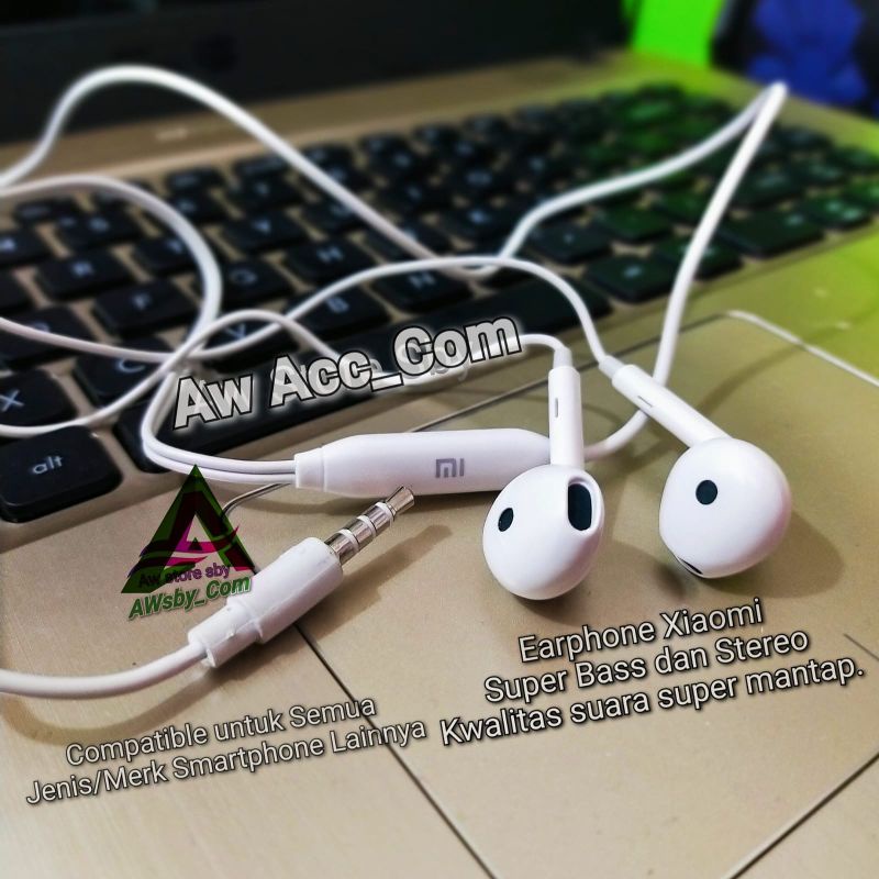 Earphone Xiaomi Super Bass Headset Xiaomi Redmi 4a 4x 5a 8a 9a 9c 9t note 7 note 8 note 9 note 10