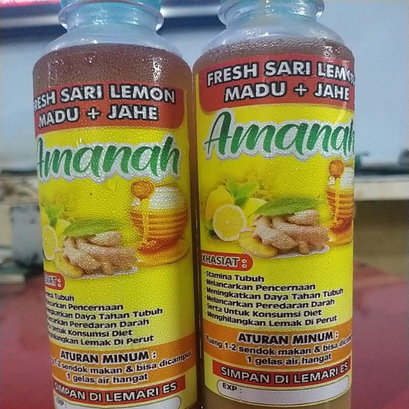 

Fresh Sari Lemon Madu Jahe "AMANAH