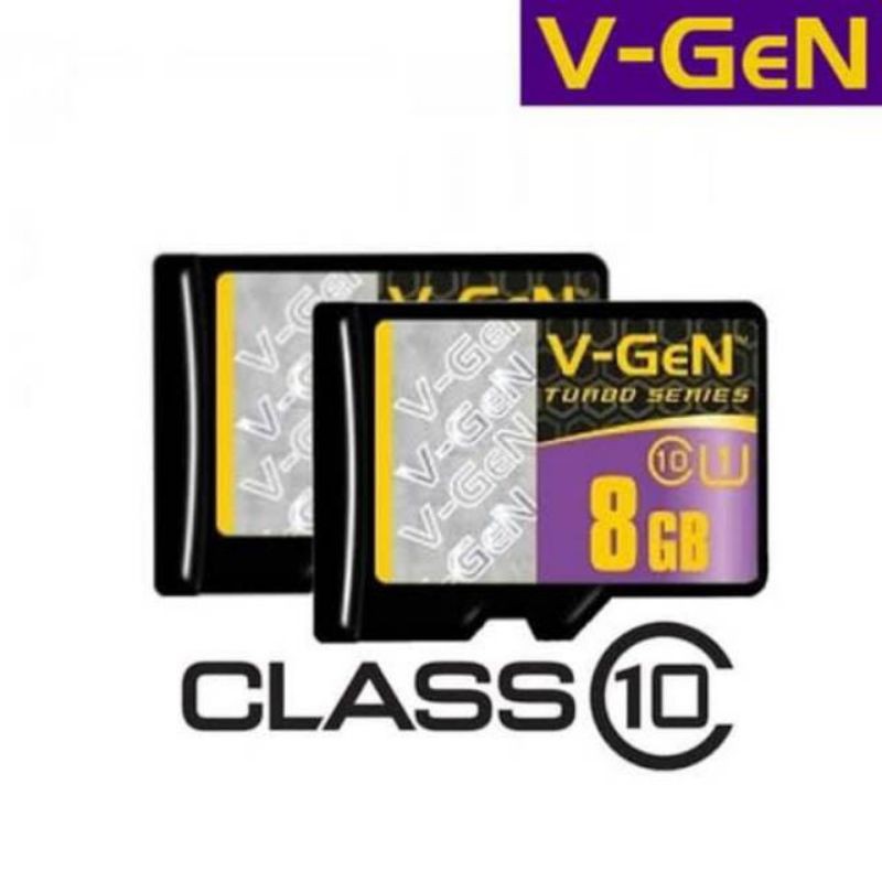 MEMORY CARD V-GEN 8GB CLASS 10 TURBO SERIES SPEED 100mbps V-GEN.