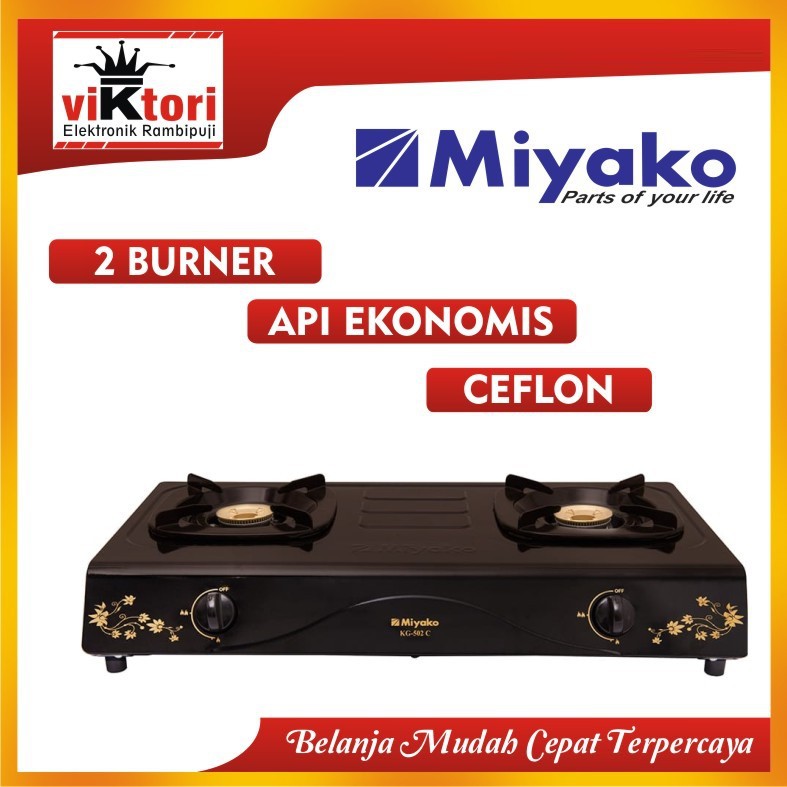 MIYAKO KG502C / KOMPOR GAS MIYAKO KG502C / KOMPOR 2TUNGKU MIYAKO KG502C